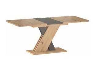 Masă de dining EXEL STEJAR ARTISAN cu ANTRACIT (PAL LAMINAT) 140(180)&times;85 cm