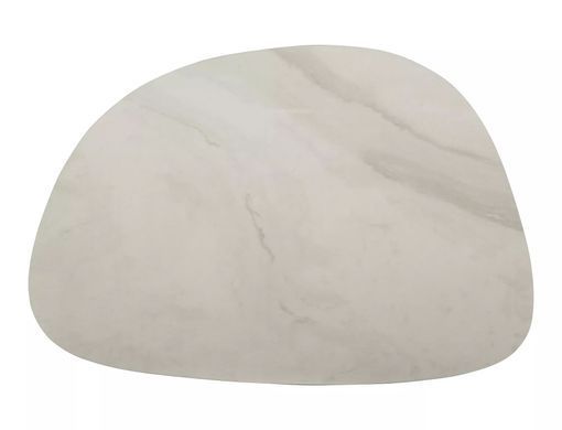 Măsuță de cafea BELLO B ALB NATURE CLOUD cu CUPRU (STICLĂ + CERAMICĂ/METAL) 75&times;50 cm