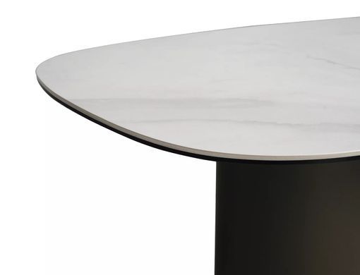 Măsuță de cafea BELLO B ALB NATURE CLOUD cu CUPRU (STICLĂ + CERAMICĂ/METAL) 75&times;50 cm