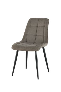 Dining chair VITO CAPUCCINO-2 51*60*90 (dining chair, back and seat made of designer fabric, black metal legs).(29862)