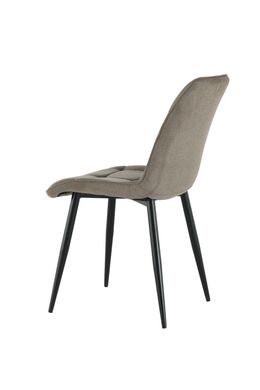 Dining chair VITO CAPUCCINO-2 51*60*90 (dining chair, back and seat made of designer fabric, black metal legs).(29862)