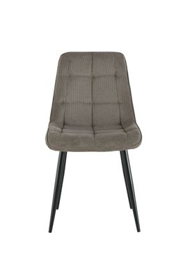 Dining chair VITO CAPUCCINO-2 51*60*90 (dining chair, back and seat made of designer fabric, black metal legs).(29862)