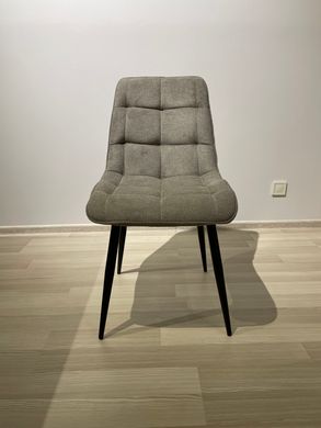 Dining chair VITO CAPUCCINO-2 51*60*90 (dining chair, back and seat made of designer fabric, black metal legs).(29862)