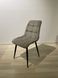 Dining chair VITO CAPUCCINO-2 51*60*90 (dining chair, back and seat made of designer fabric, black metal legs).(29862)