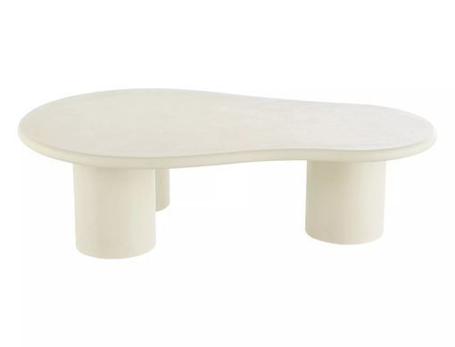 Coffee table SELENA ECRU (MDF, MICROCEMENT) 130&times;80 cm