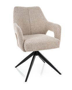 Scaun de dining OLSEN NOELLE (FRAME BLACK/BEIGE 30) 59*47*86 cm