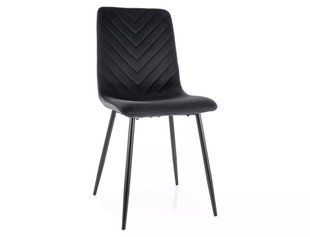 Scaun de dining DAREN NEGRU (BLACK FRAME/BLACK BLUVEL 19) 45*51*91 см