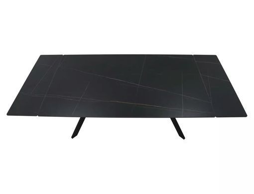 Masă de dining IMPERIA NEGRU MAT (CERAMICĂ/METAL) 180(240)&times;90 cm