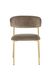 Dining chair EVA CAPUCCINO/GOLD 54*58*80 (dining chair, back and seat made of cappuccino velvet, golden metal legs).(29857)