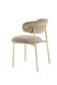 Dining chair EVA CAPUCCINO/GOLD 54*58*80 (dining chair, back and seat made of cappuccino velvet, golden metal legs).(29857)