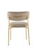 Dining chair EVA CAPUCCINO/GOLD 54*58*80 (dining chair, back and seat made of cappuccino velvet, golden metal legs).(29857)