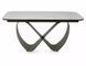 Masă de dining INFINITY CERAMIC BEJ cu CUPRU (STICLĂ SECURIZATĂ/CERAMICĂ/METAL) 160(240)&times;95 cm