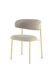 Dining chair EVA BEIGE/GOLD 54*58*80 (dining chair, back and seat made of beige cappuccino boucle, golden metal legs).(29856)