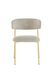 Dining chair EVA BEIGE/GOLD 54*58*80 (dining chair, back and seat made of beige cappuccino boucle, golden metal legs).(29856)