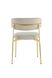 Dining chair EVA BEIGE/GOLD 54*58*80 (dining chair, back and seat made of beige cappuccino boucle, golden metal legs).(29856)