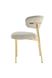 Dining chair EVA BEIGE/GOLD 54*58*80 (dining chair, back and seat made of beige cappuccino boucle, golden metal legs).(29856)