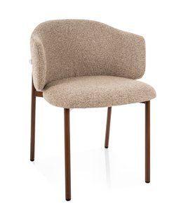 Scaun de dining OSAKA D (FRAME WALNUT/BEIGE TAP. 253) 54*48*77 cm