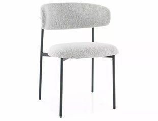 Scaun de dining ELTON BEJ (FRAME BLACK/BEIG TAP.231) 46*56*80 cm