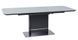 Masă de dining PALLAS CERAMIC GRI EFECT MARMURĂ cu NEGRU MAT (MDF/CERAMICĂ/OȚEL PERIAT) 160(210)&times;90 cm