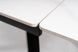 Masă de dining JOHN ALB cu NEGRU MAT (CERAMICĂ/METAL) 120(180)&times;85 cm
