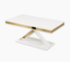 Обідній розкладний стіл MILANO WHITE+GOLD 180/220/260*95*77 см