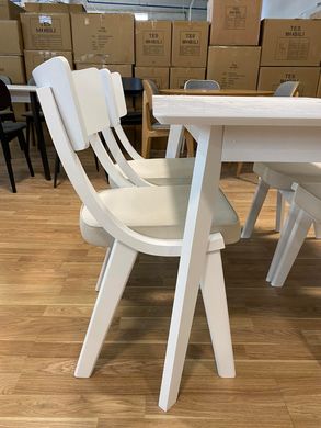 Wooden dining chair Diran, White