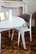 Folding wooden dining table Mars, white, 1000/1400*1000*760 round (29729)