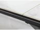 Masă de dining LOGAN CERAMIC ALB MAT cu NEGRU MAT (MDF/METAL) 160(200)&times;90 cm
