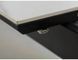 Masă de dining LOGAN CERAMIC ALB MAT cu NEGRU MAT (MDF/METAL) 160(200)&times;90 cm