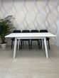 Folding wooden dining table Milan, white, 1200(+380)*800*760 rectangular (29733)