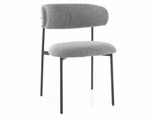 Scaun de dining ELTON GRI (FRAME BLACK/GRAY TAP.232) 46*56*80 cm