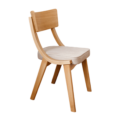 Wooden dining chair Diran, Natural, fabric Mustang cream (29734)