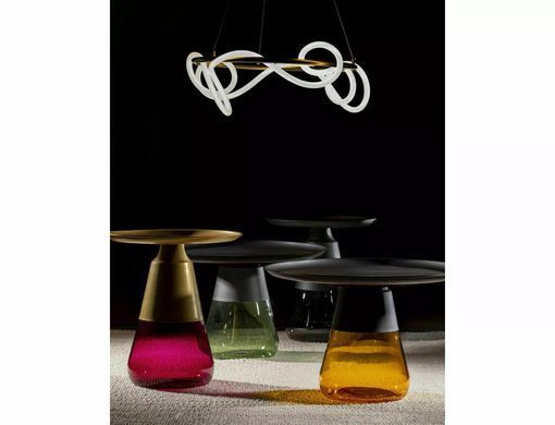 Măsuță de cafea TIFFANY A NEGRU MAT cu NEGRU (METAL/STICLĂ) 50&times;52 cm